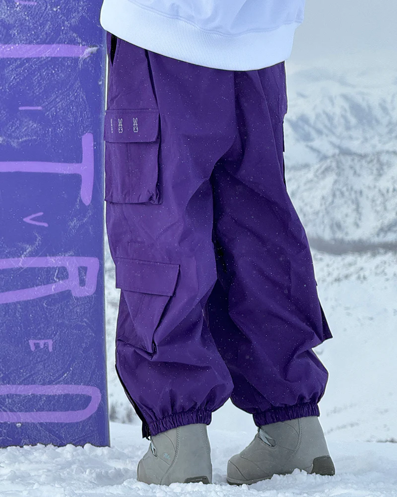 Ski Wear Snow Outfits Baggy Cargo Snow Pants - Unisex - Image 21
