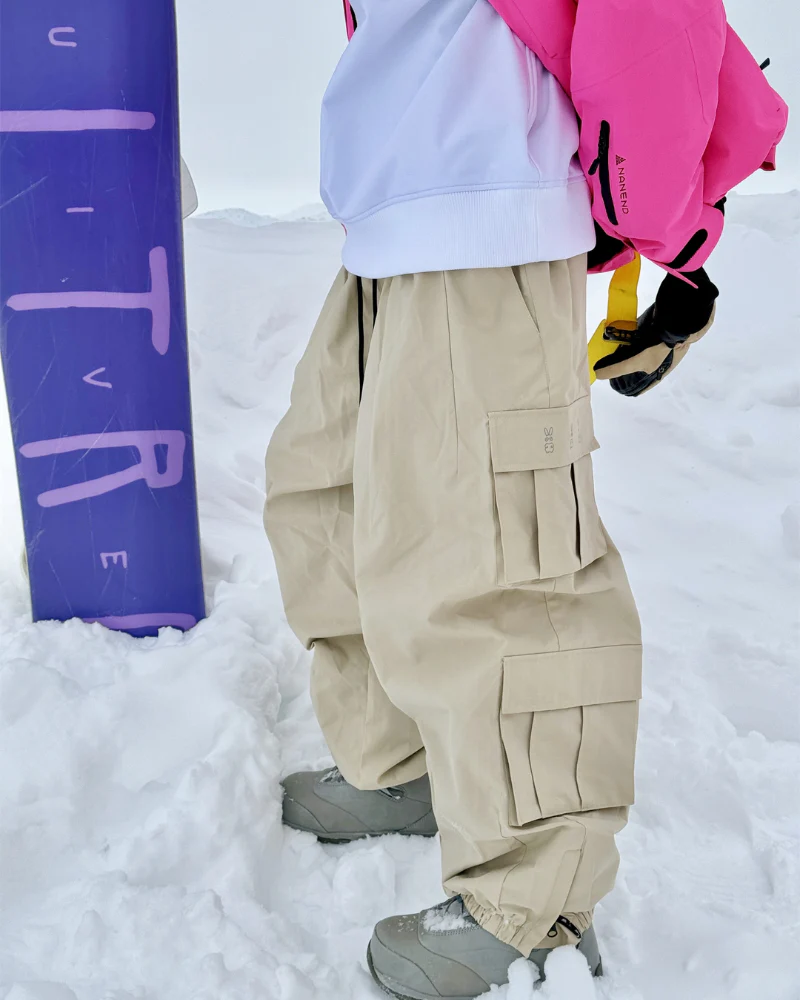 Ski Wear Snow Outfits Baggy Cargo Snow Pants - Unisex - Image 24