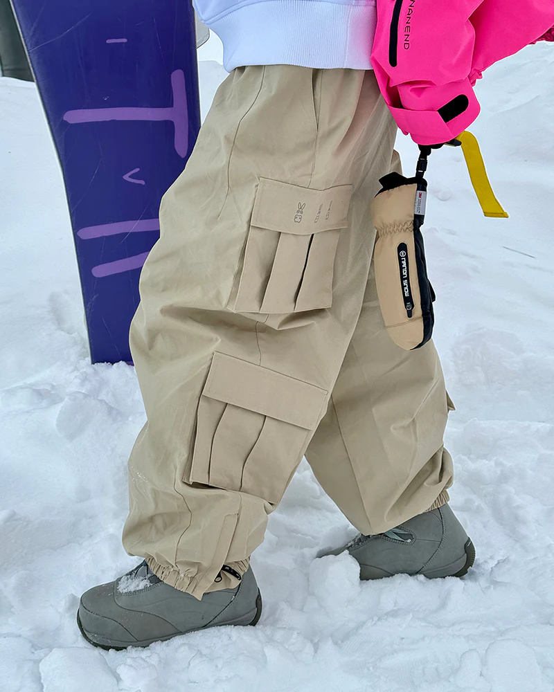 Ski Wear Snow Outfits Baggy Cargo Snow Pants - Unisex - Image 9