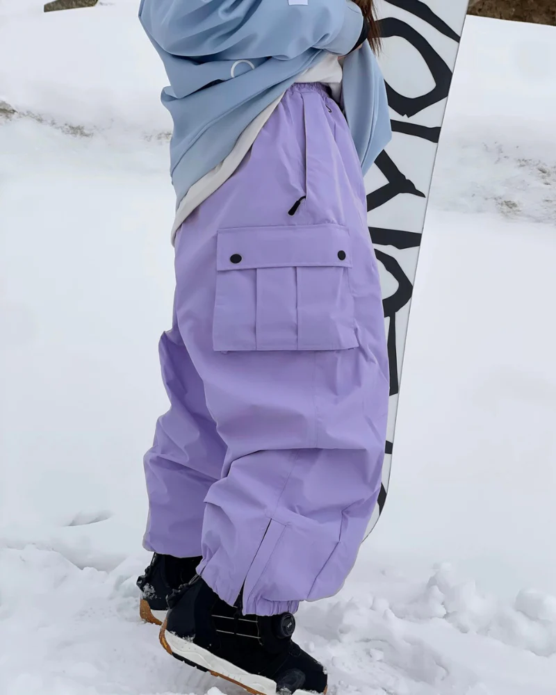 Ski Wear Snowboard Cargo Baggy Snow Pants - Unisex - Image 30