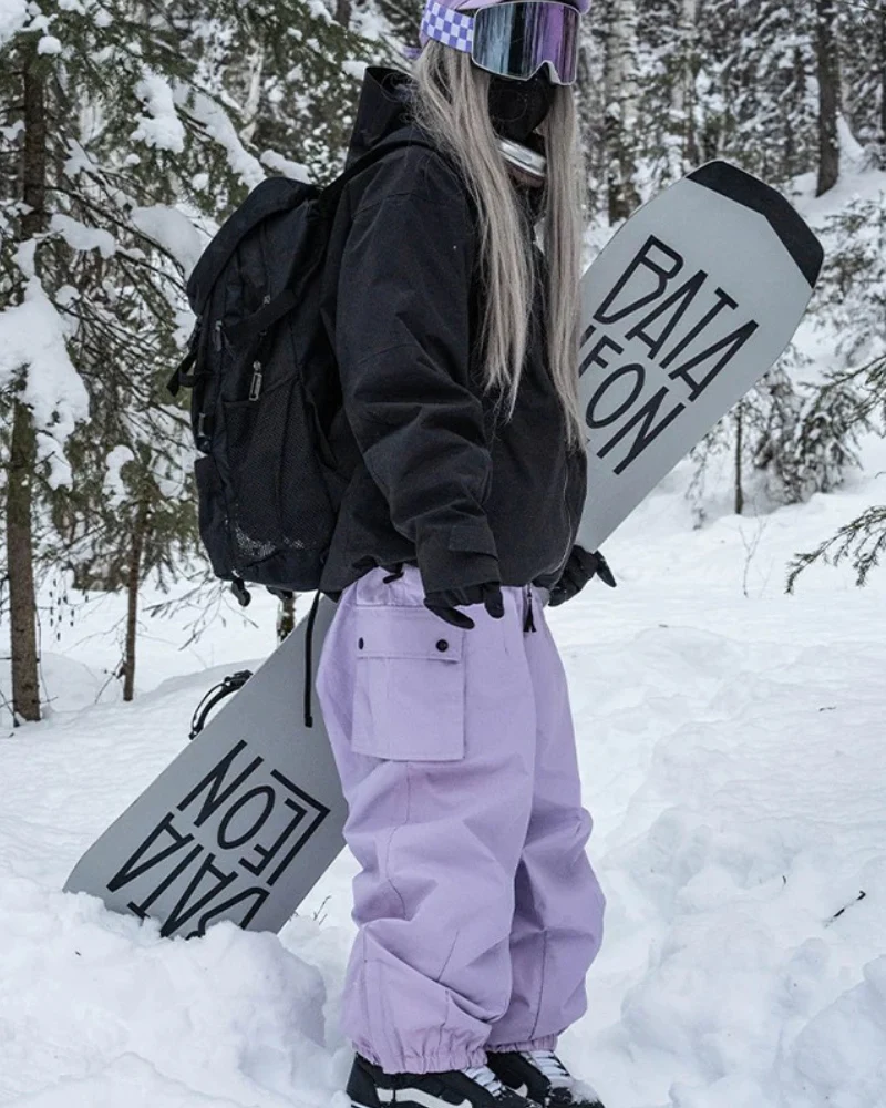 Ski Wear Snowboard Cargo Baggy Snow Pants - Unisex - Image 32