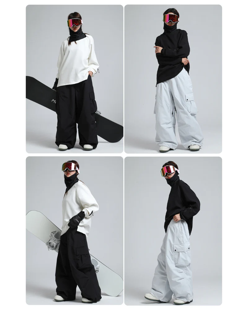 Ski Wear Snowboard Gear Baggy Cargo Snow Pants -Unisex - Image 16