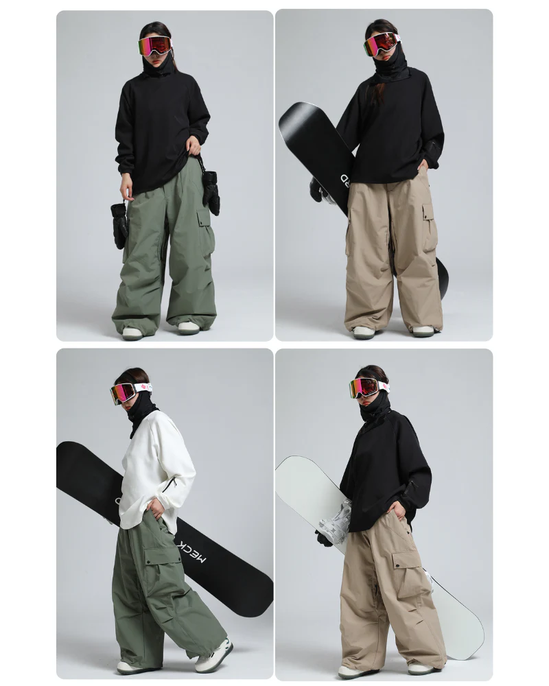 Ski Wear Snowboard Gear Baggy Cargo Snow Pants -Unisex - Image 17