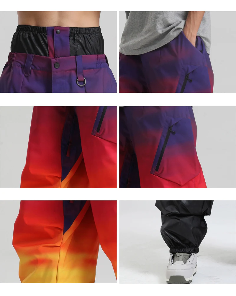 Ski Wear Snowboard Gear Cargo Baggy Snow Pants -Unisex - Image 27