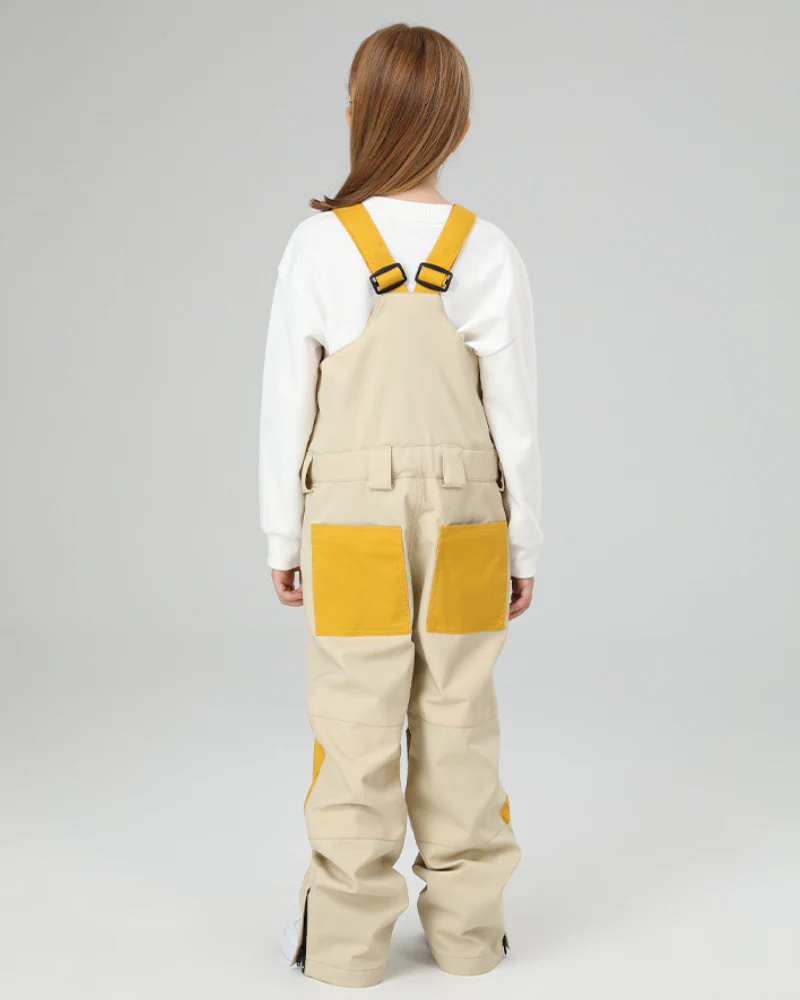 Ski Wear Snowboard Gear Color-Block Kids Ski Bib - Image 18
