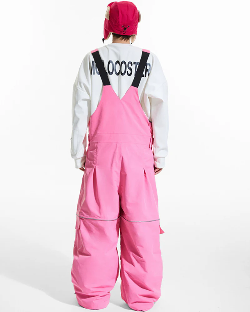 Ski Wear Snowboard Gear Reflective Stripe Ski Bibs - Unisex - Image 4