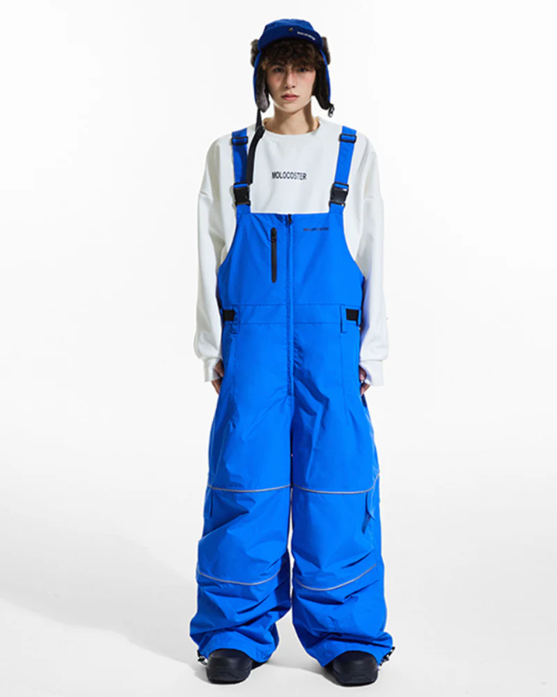 Ski Wear Snowboard Gear Reflective Stripe Ski Bibs - Unisex - Image 6