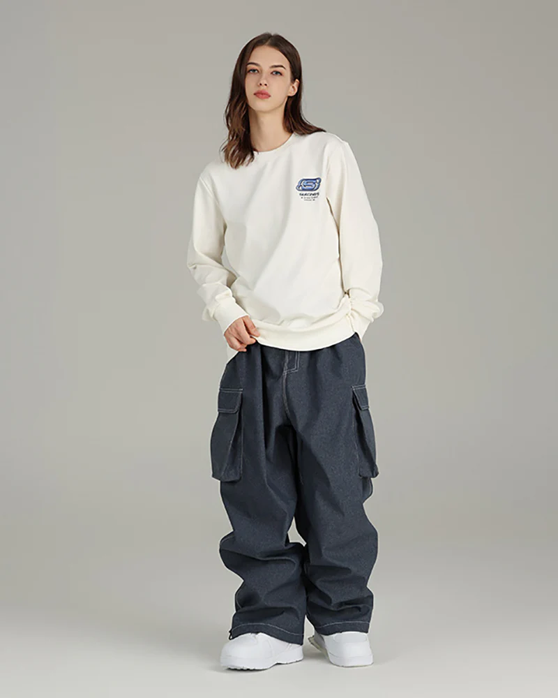 Ski Wear Snowboarding Denim Cargo Snow Pants -Unisex - Image 5