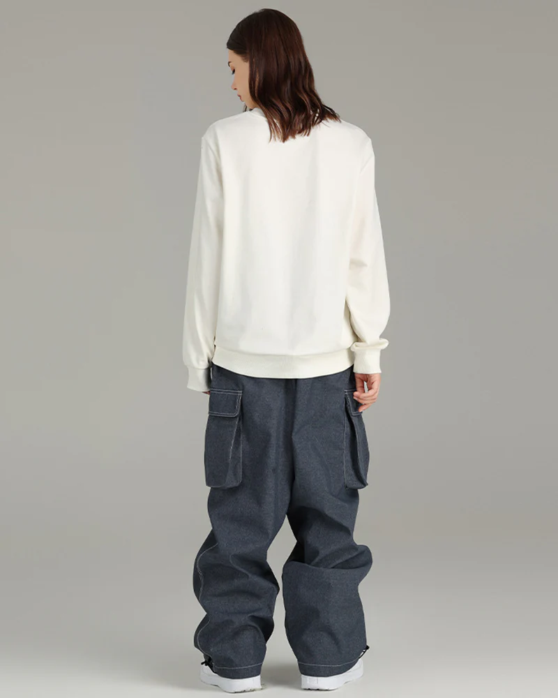 Ski Wear Snowboarding Denim Cargo Snow Pants -Unisex - Image 8