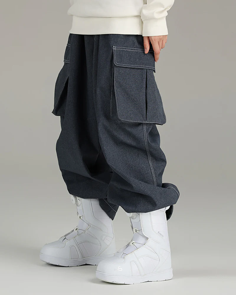 Ski Wear Snowboarding Denim Cargo Snow Pants -Unisex - Image 9
