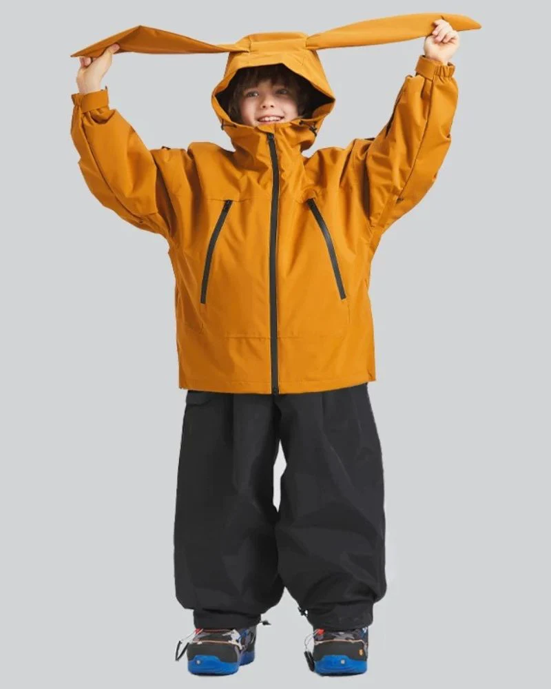 Ski Wear Waterproof Rabbit Ears Kids Snow Suit - Image 6