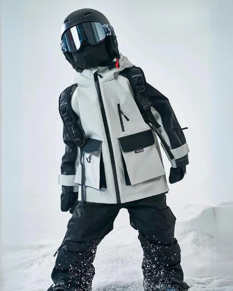 Ski Wear Waterproof Reflective Kids Snow Suit Jacket&Bibs (Single Unit Available) - Image 10