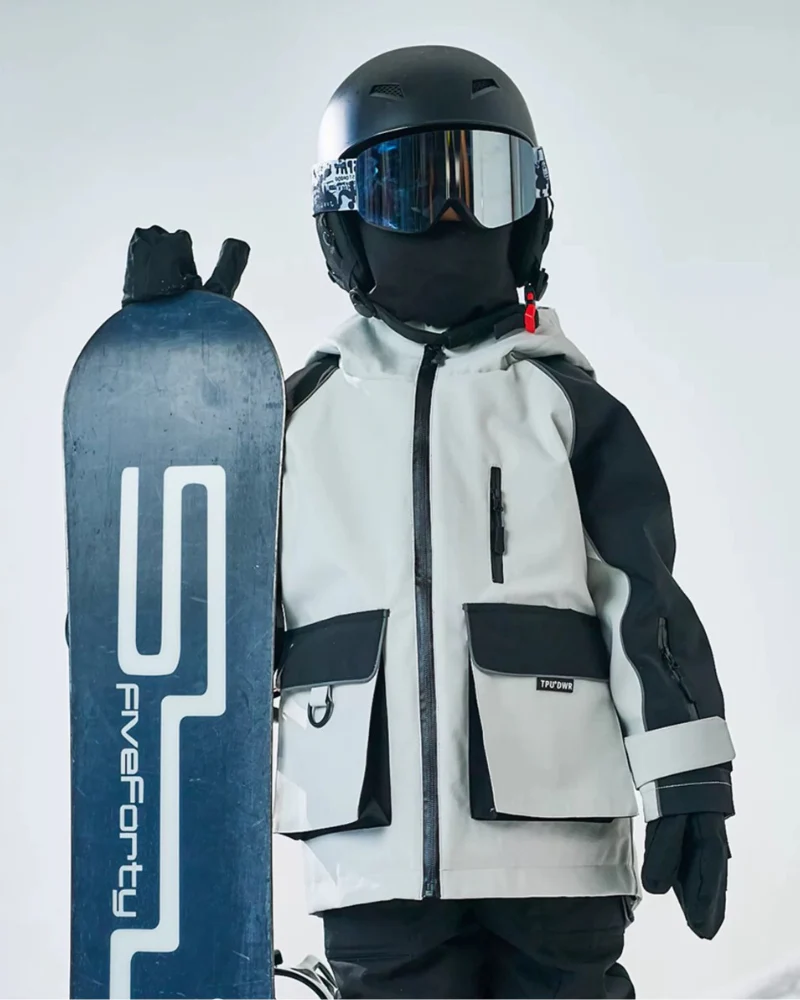 Ski Wear Waterproof Reflective Kids Snow Suit Jacket&Bibs (Single Unit Available) - Image 12