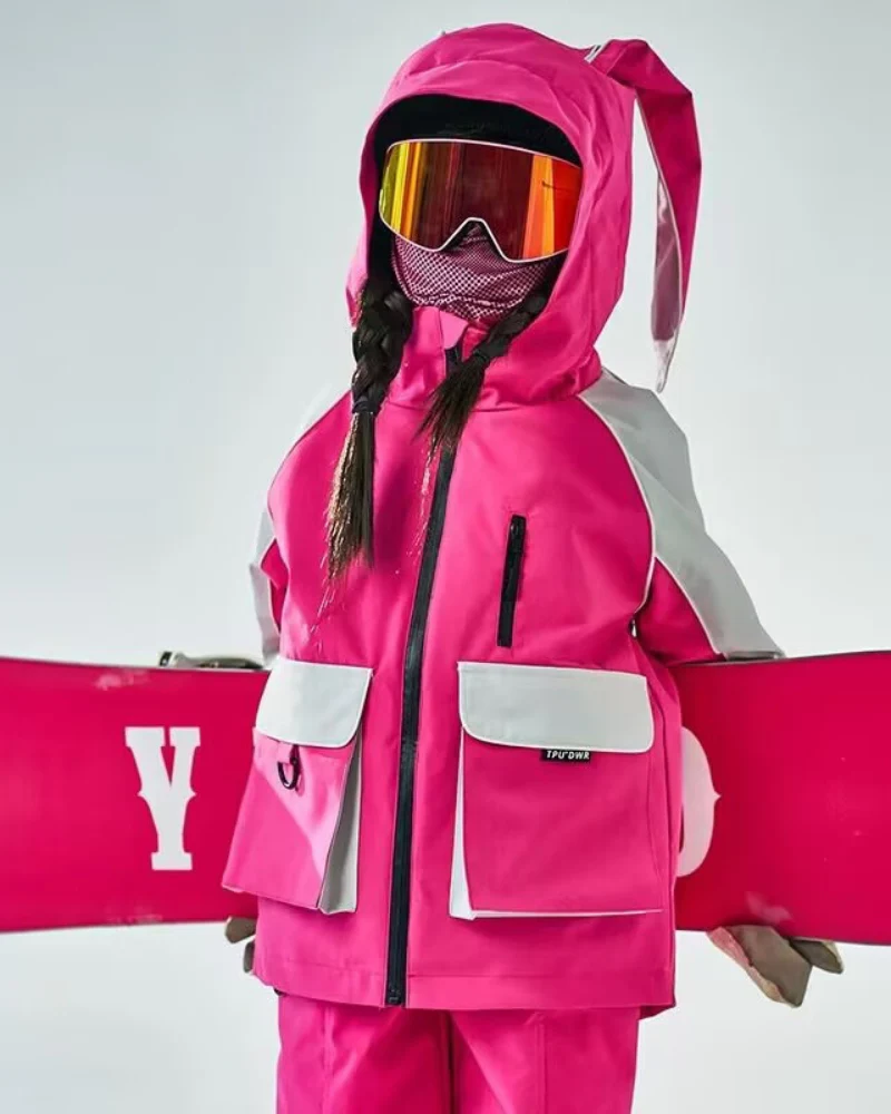 Ski Wear Waterproof Reflective Kids Snow Suit Jacket&Bibs (Single Unit Available) - Image 16