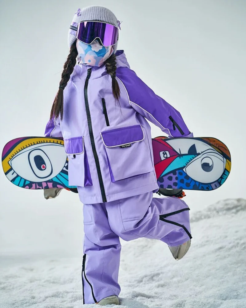 Ski Wear Waterproof Reflective Kids Snow Suit Jacket&Bibs (Single Unit Available) - Image 18