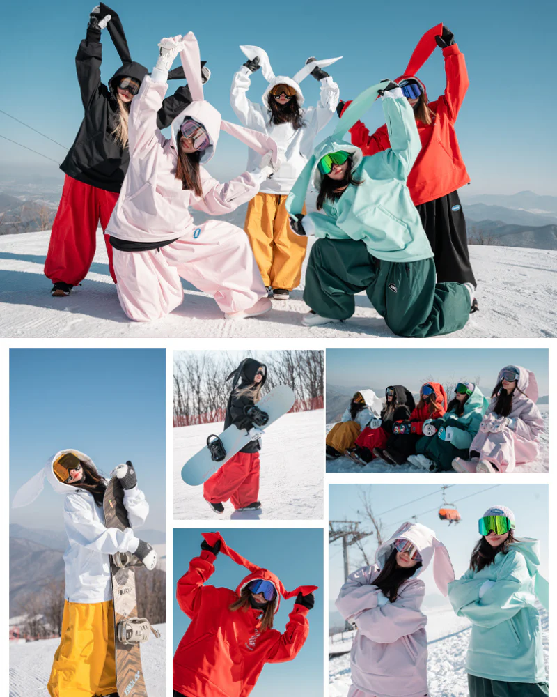Ski Wear Waterproof Snow Bunny Hoodie -Unisex - Image 20