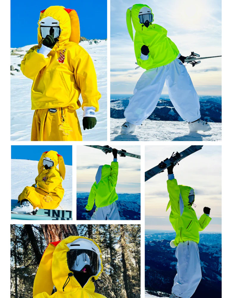 Ski Wear Waterproof Snow Bunny Hoodie -Unisex - Image 21