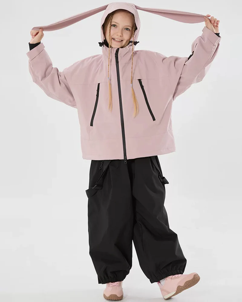 Ski Wear Windproof Rabbit Ears Kids Snow Suit - Image 11