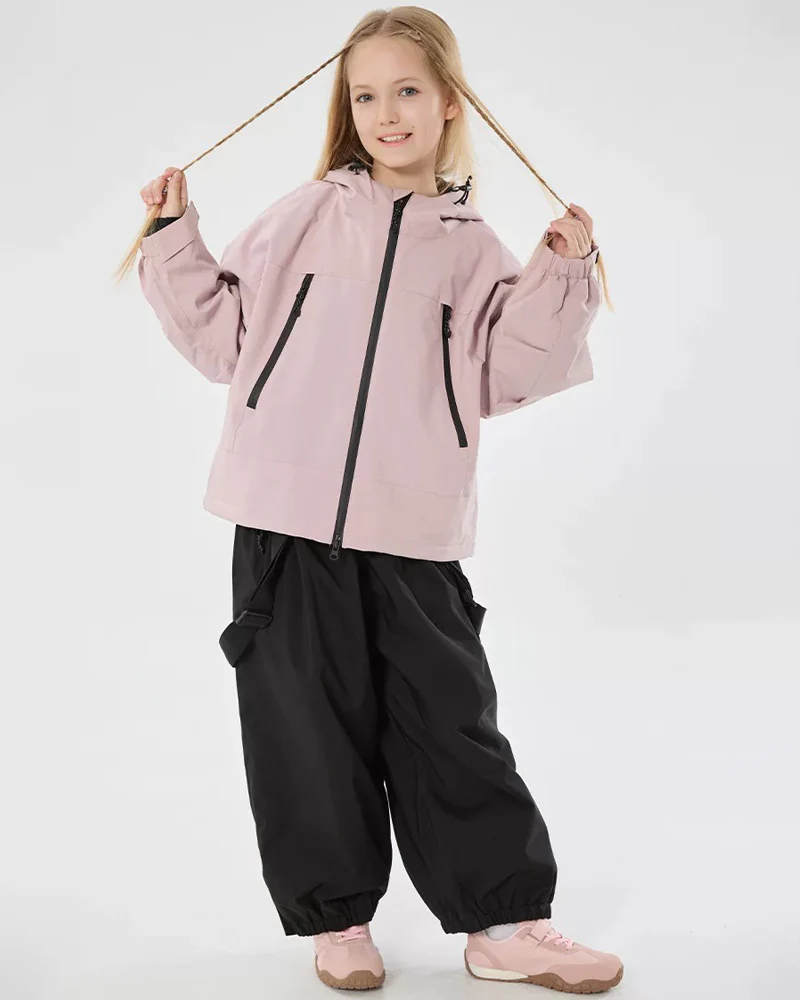 Ski Wear Windproof Rabbit Ears Kids Snow Suit - Image 12