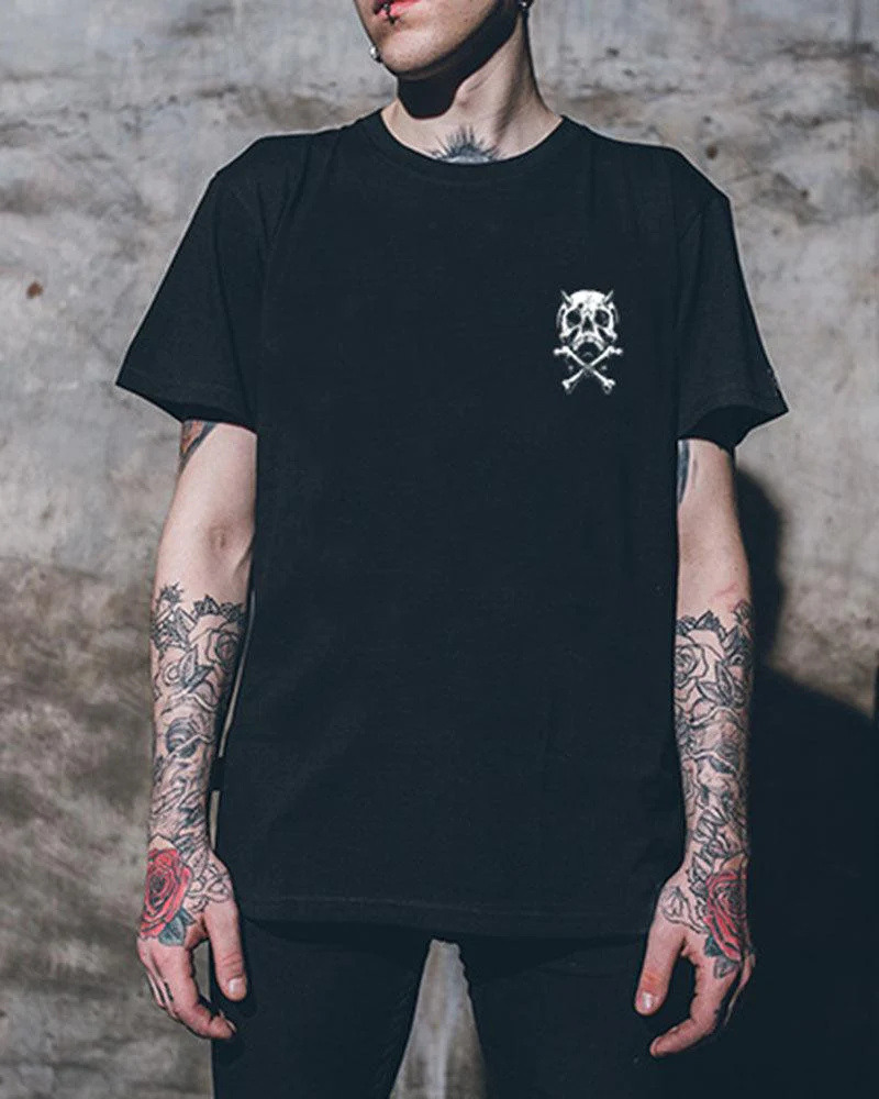 Skull Pioneer Rock Punk Graphic T-Shirt - Image 5