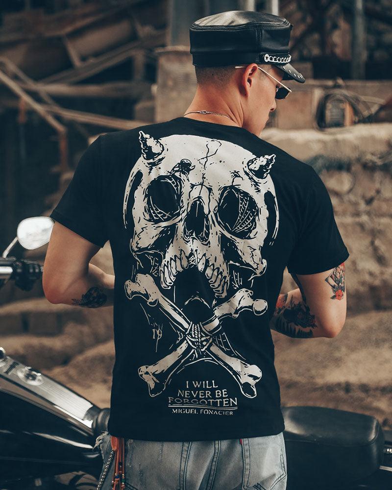 Skull Pioneer Rock Punk Graphic T-Shirt - Image 6