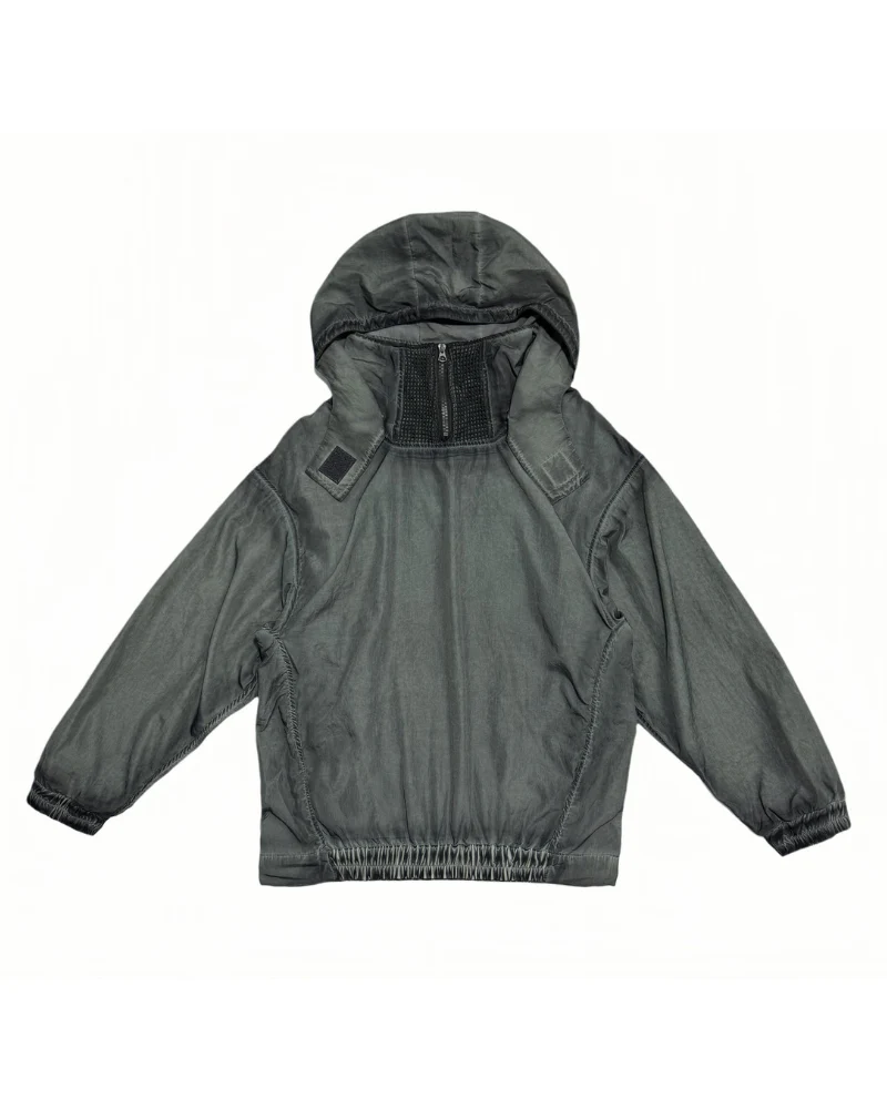 Steampunk Post-Apocalyptic Outdoor Distressed Stand Collar Hoodie - Image 7