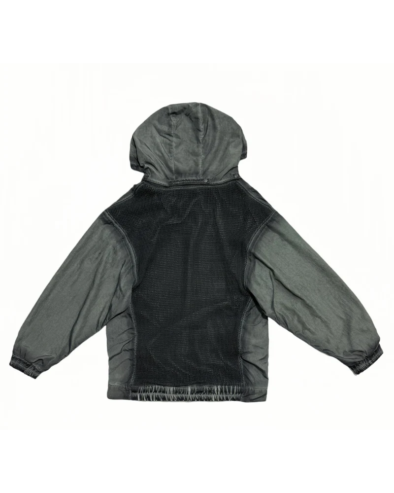 Steampunk Post-Apocalyptic Outdoor Distressed Stand Collar Hoodie - Image 8