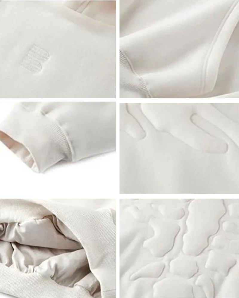 Street 3D Bone Print Thick Hoodie - Image 6