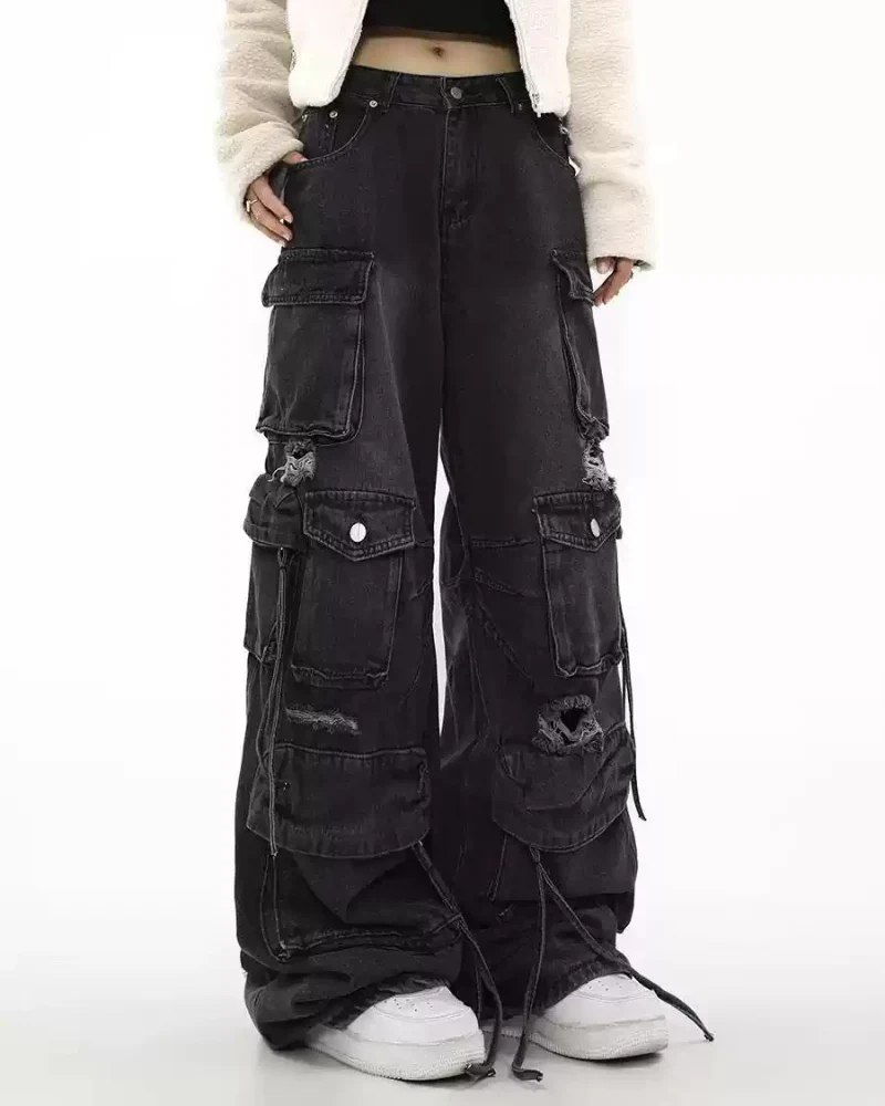 Street Baggy Multi-Pocket Y2K Jeans - Image 6