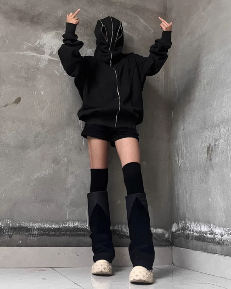 Street Full Zip Mask Y2K Hoodie Jacket - Image 14