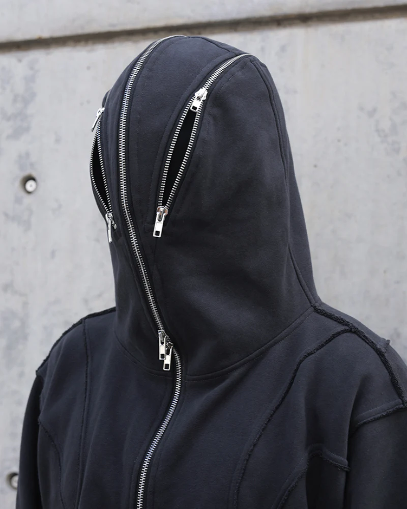 Street Full Zip Mask Y2K Hoodie Jacket - Image 8