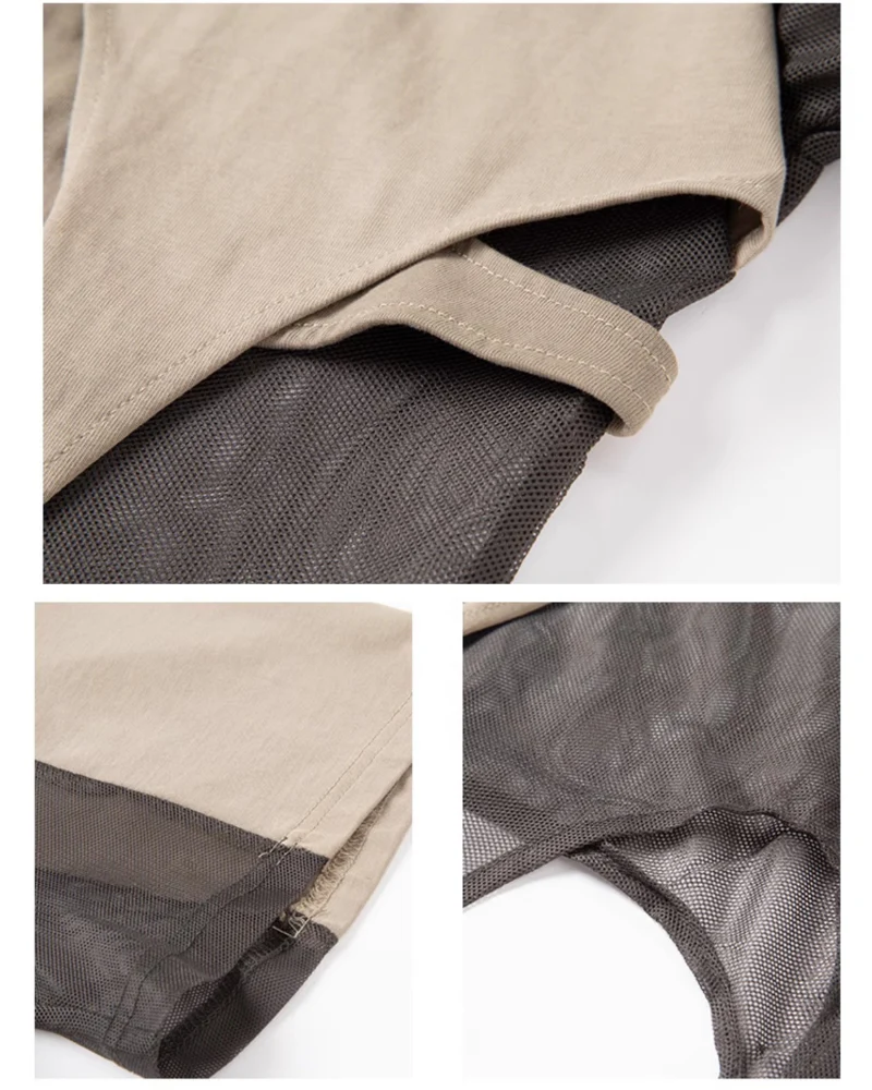 Street Irregular Stitching Hollow T-Shirt - Image 13