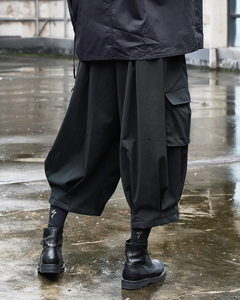 Street Japanese Black Ninja Cargo Pants - Image 4