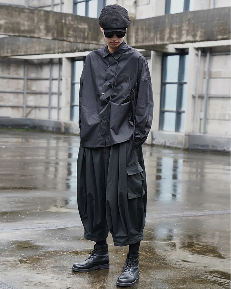 Street Japanese Black Ninja Cargo Pants - Image 7