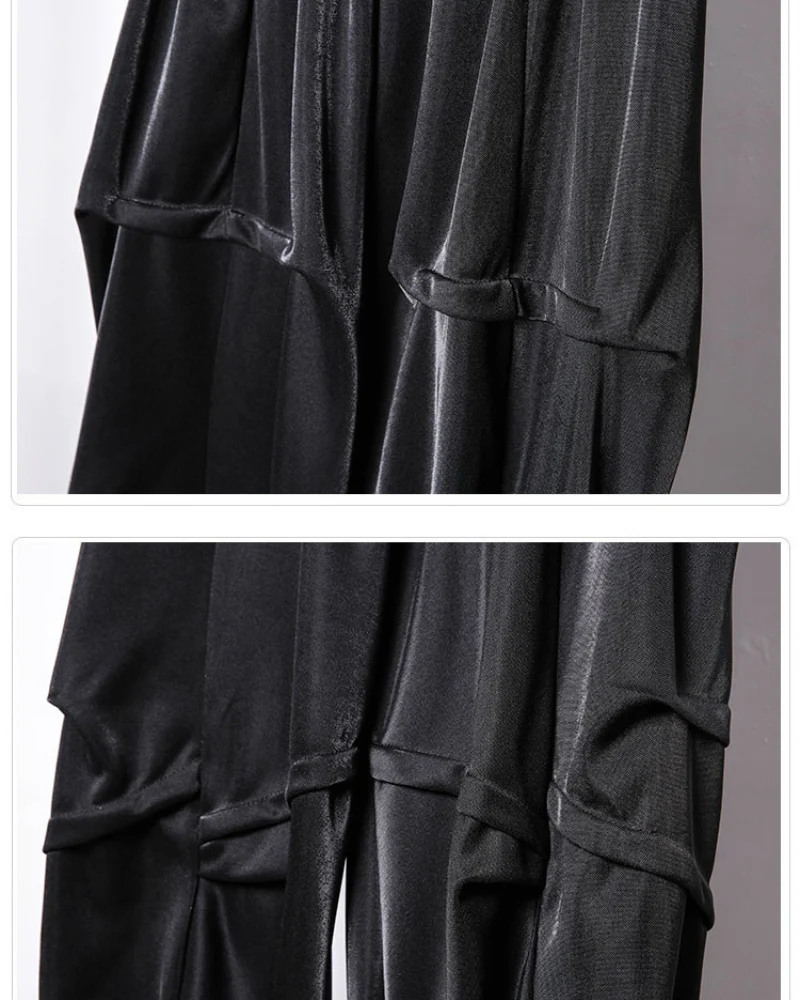 Street Japanese Draped Tapered Cropped Pants - Image 10
