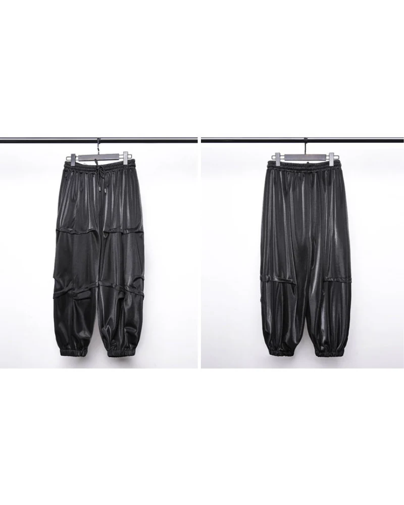 Street Japanese Draped Tapered Cropped Pants - Image 8