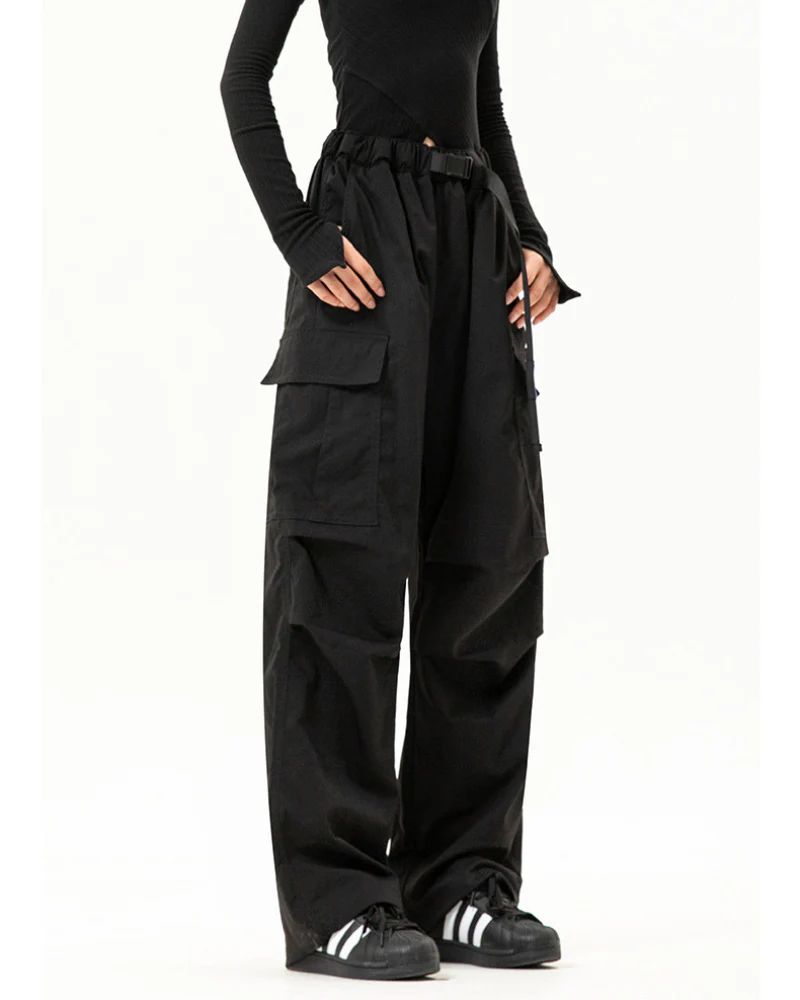 Street Outdoor Unisex Multi-Pocket Straight Cargo Pants - Image 8