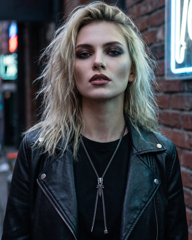 Street Punk Decorated Zipper Necklace - Image 10