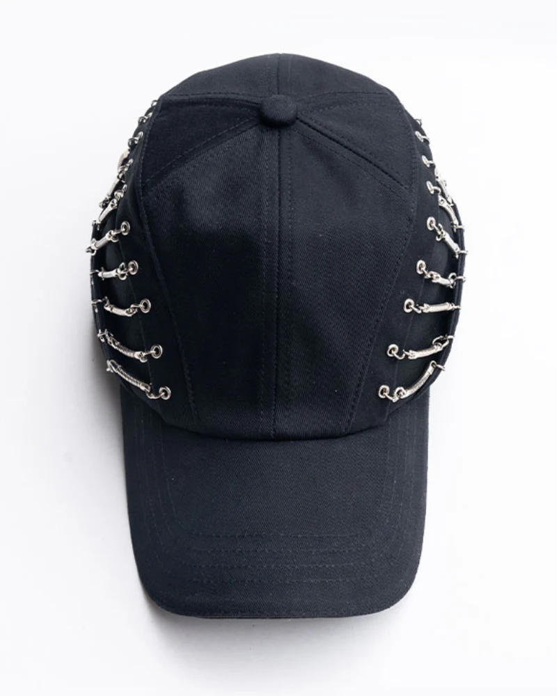 Street Punk Hollow Chain Baseball Cap - Image 5
