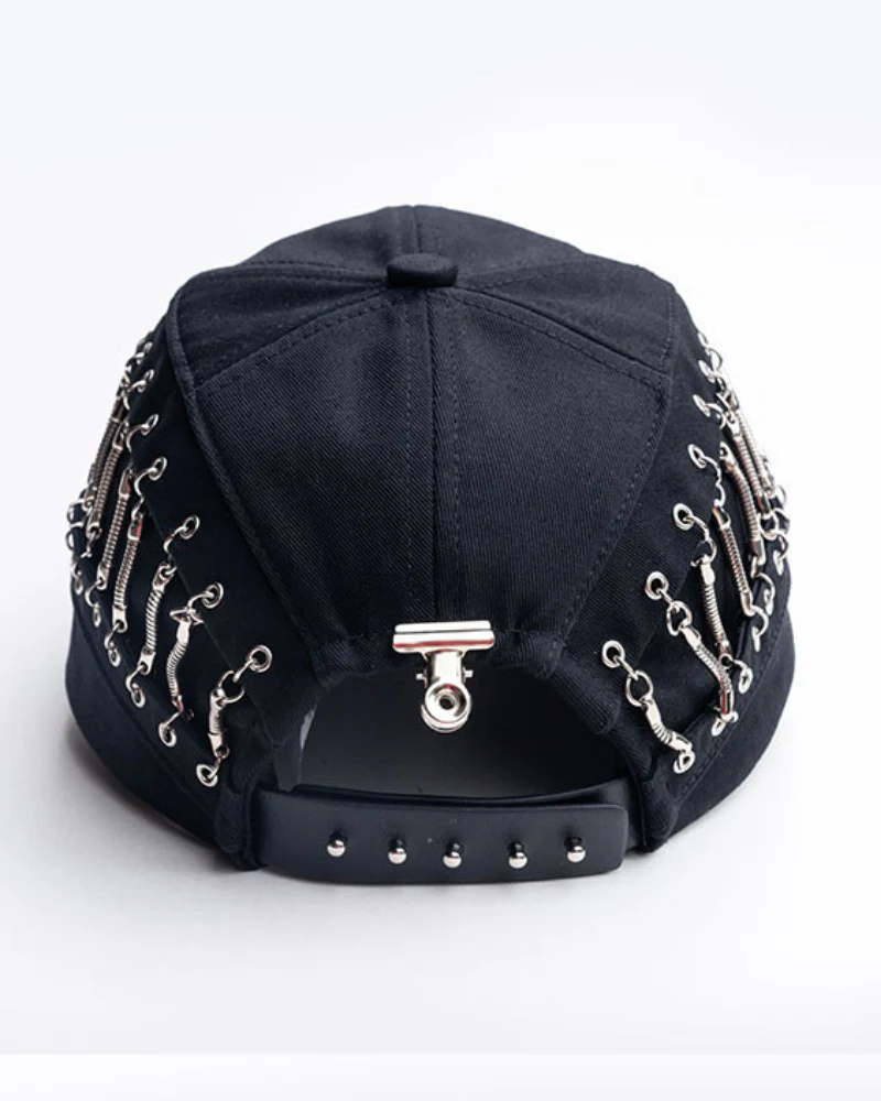 Street Punk Hollow Chain Baseball Cap - Image 8