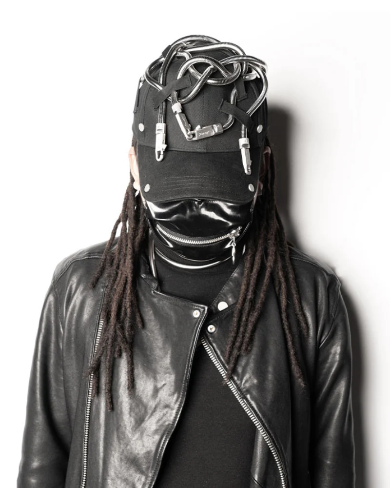 Street Punk Metal Snake Chain Baseball Cap - Image 2