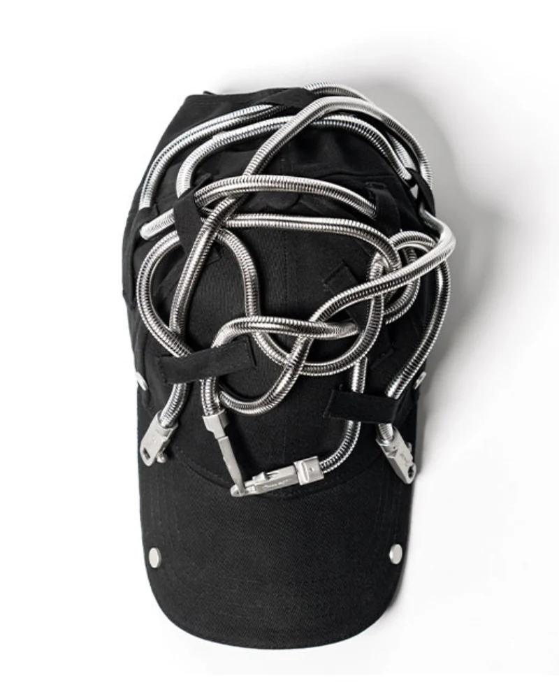 Street Punk Metal Snake Chain Baseball Cap - Image 6