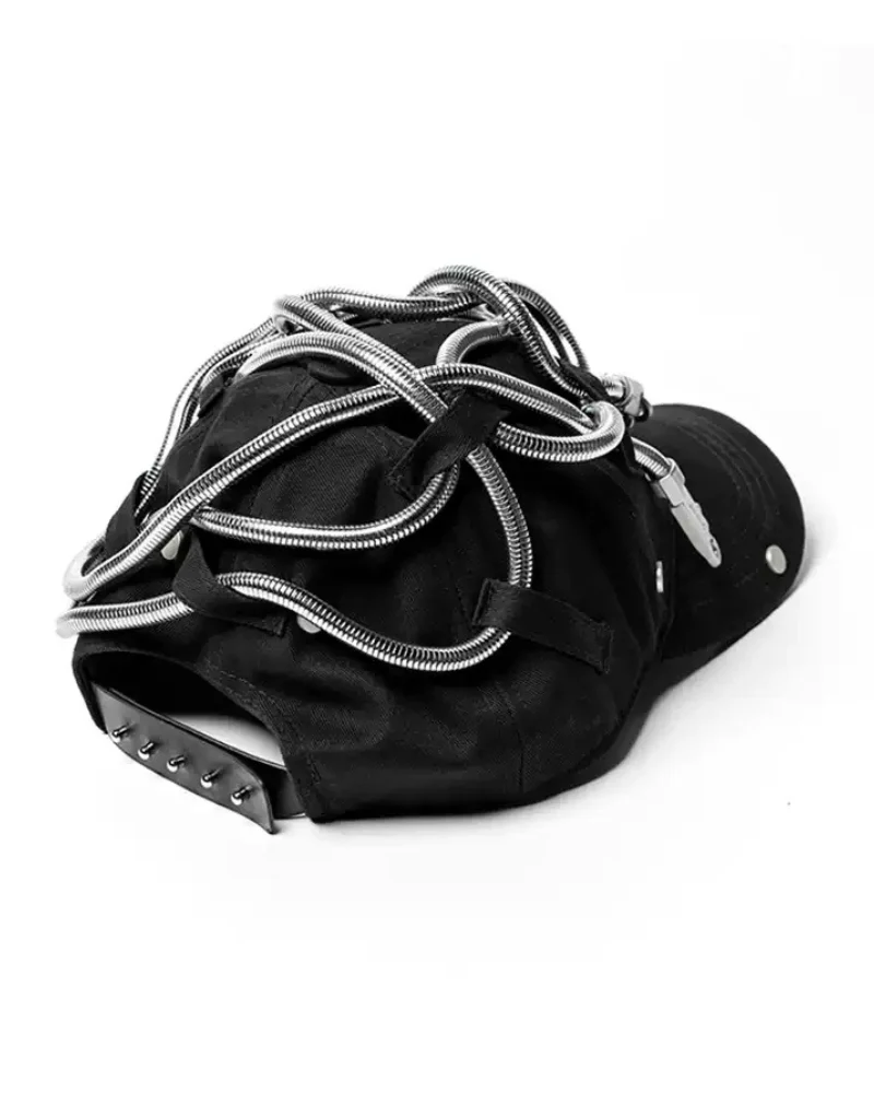 Street Punk Metal Snake Chain Baseball Cap - Image 7