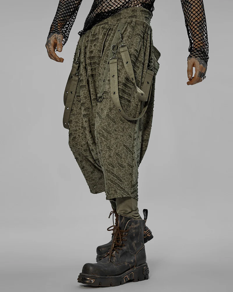 Street Punk Ripped Hakama Pants - Image 3