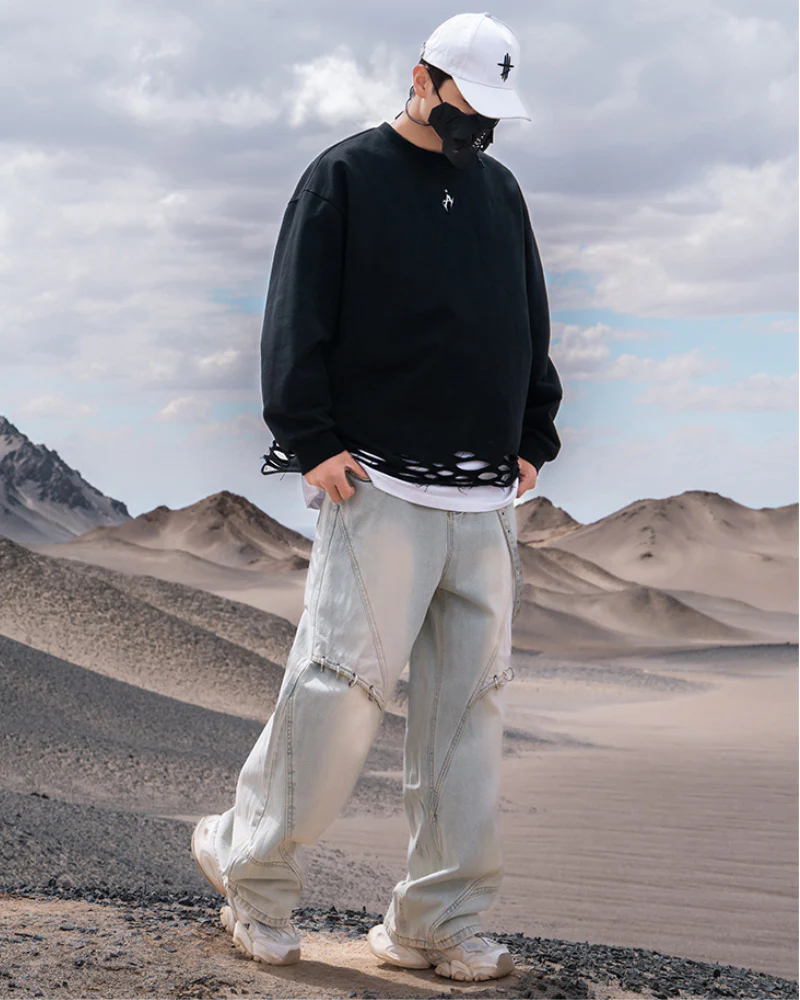 Street Ribbon Straight Y2K Jeans - Image 10