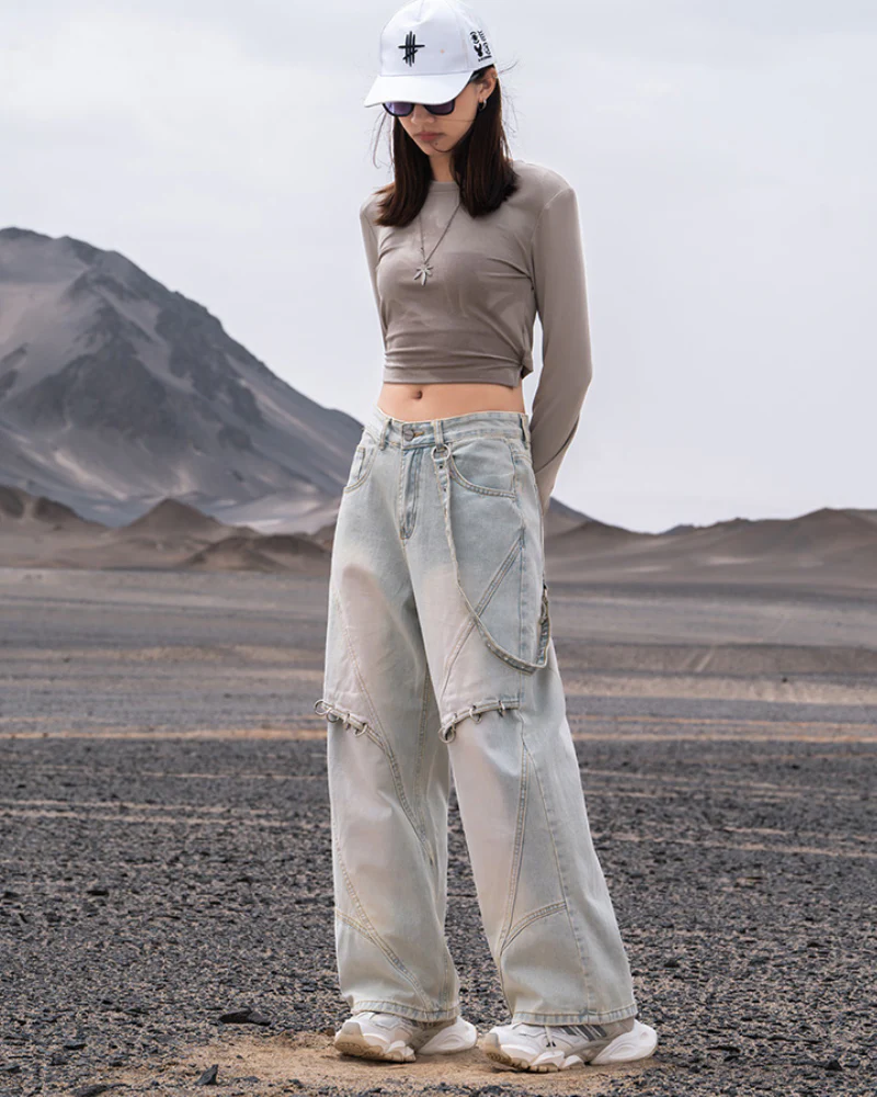 Street Ribbon Straight Y2K Jeans - Image 11