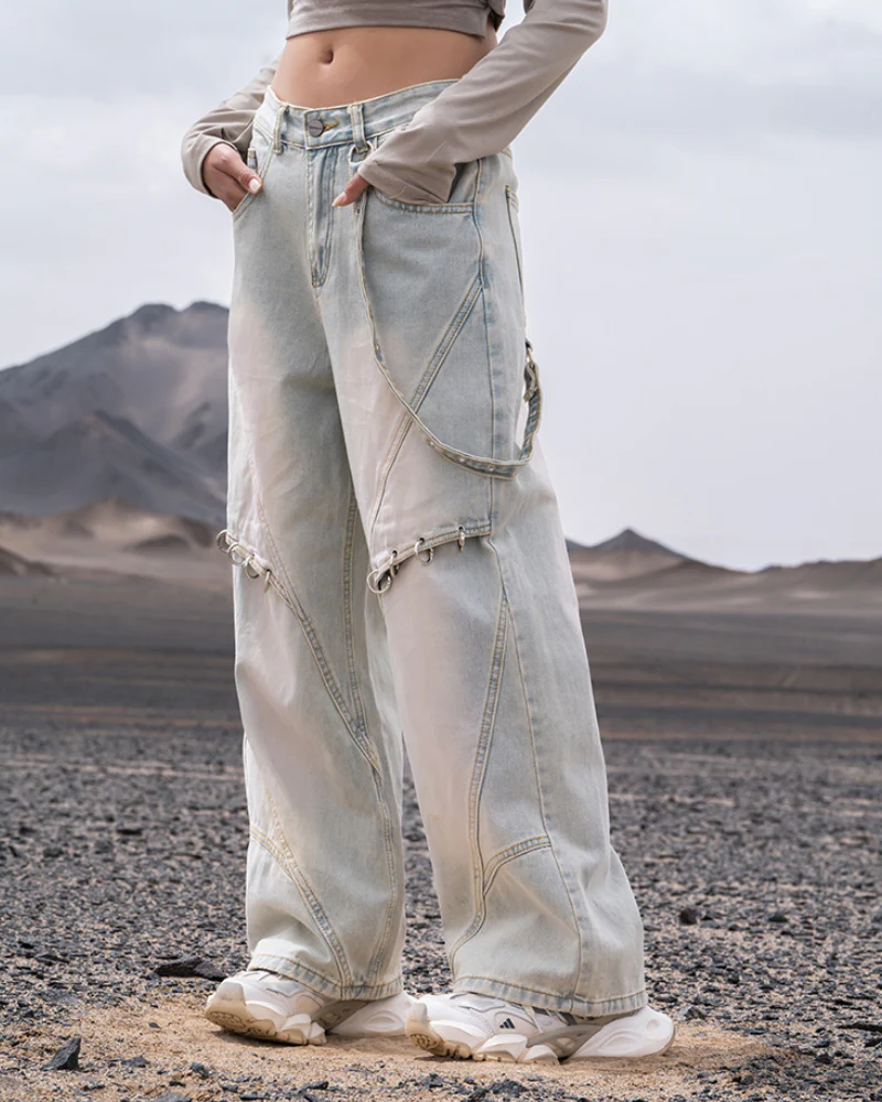 Street Ribbon Straight Y2K Jeans - Image 12