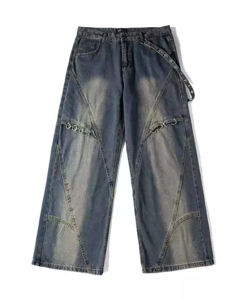 Street Ribbon Straight Y2K Jeans - Image 2