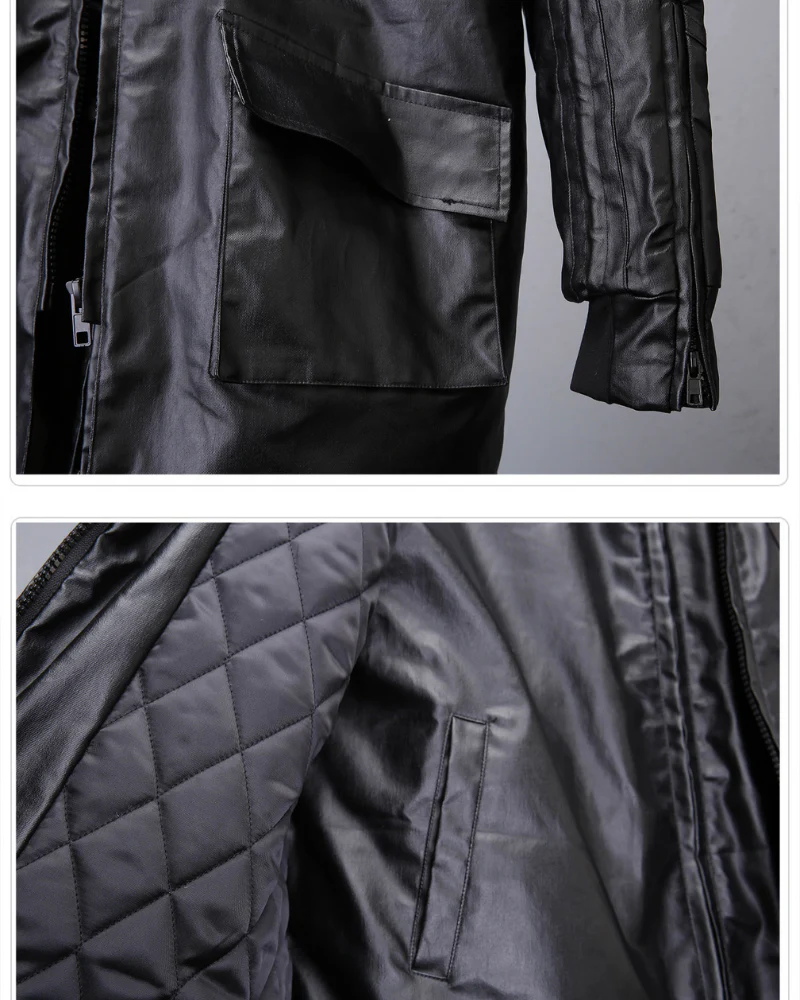 Street Shadowed Vintage Faux-Layer Tech Parka Jacket - Image 11
