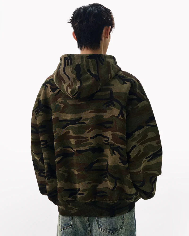 Street Style Couple's Camouflage Hoodie Jacket - Image 4